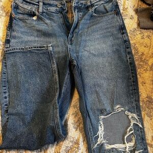 American Eagle Blue Ankle Cropped Jeans